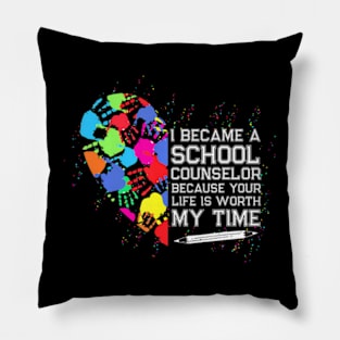 School Counselor Worth My  Back to School Counselor Pillow