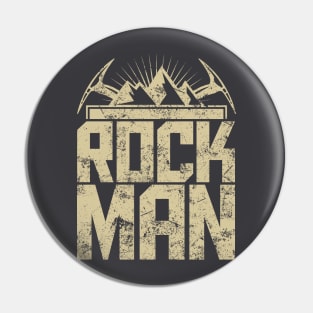 ROCKMAN climbing mountain T shirt ROCK MAN Pin