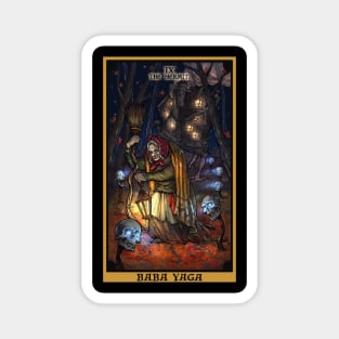 Baba Yaga The Hermit Tarot Card Magnet