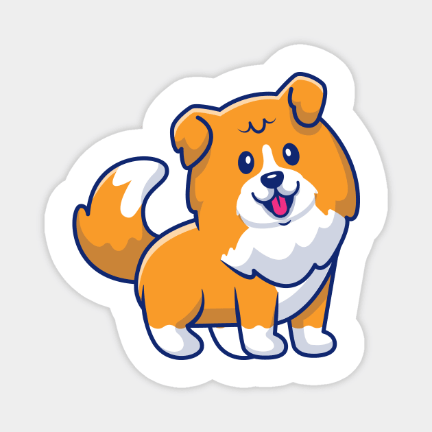 Cute Dog Cartoon Magnet by Catalyst Labs
