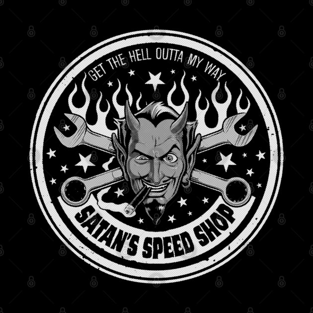 Satan's Speed Shop by CosmicAngerDesign