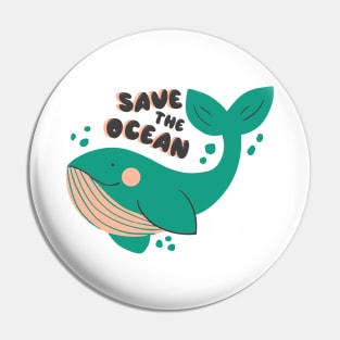 Save the ocean Pin