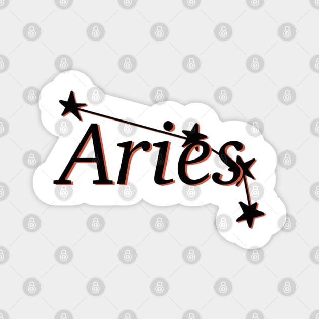 Aries Constellation Magnet by SentABearToSpace 