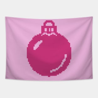 Pink Christmas Decoration pixel art Tapestry