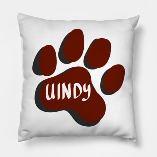 University of Indianapolis Greyhounds Paw Print Pillow