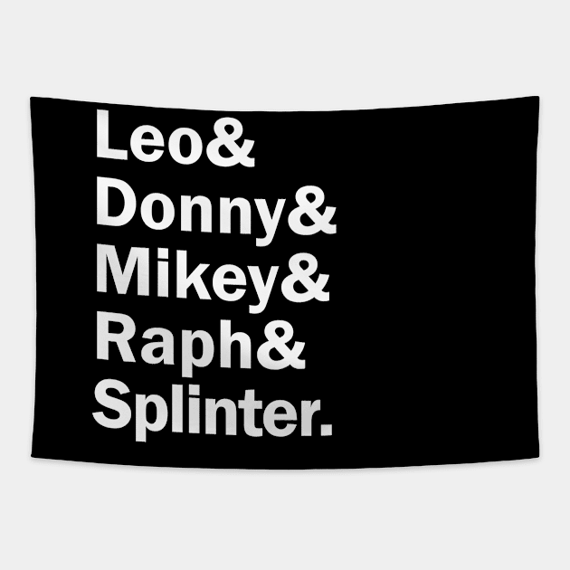 Funny Names x Teenage Mutant Ninja Turtles TMNT (Leo, Donny, Mikey, raph, Splinter) Tapestry by muckychris