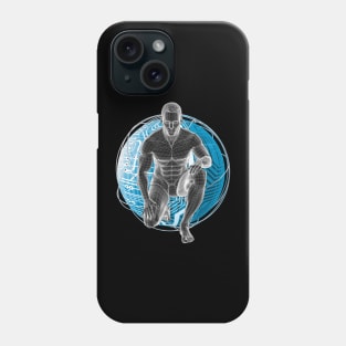 Cyborg Futuristic Man Space Rave Techno Dancer Science Fiction Nerd Hologram Technology Phone Case