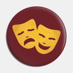 Gold Theatre Masks Pin