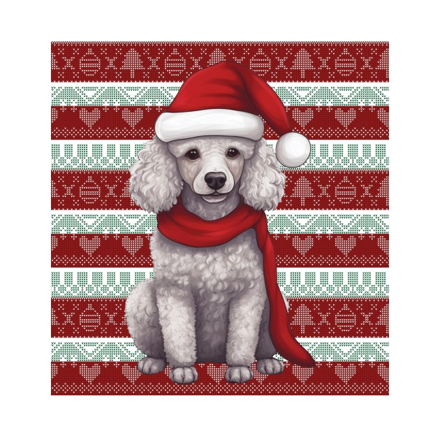 Funny Poodle Dog Christmas Ugly by Zaaa Amut Amut Indonesia Zaaaa