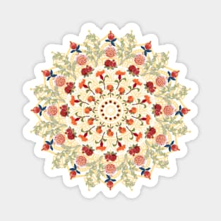 Rosh Hashana, Shana Tova! Pomegranate Mandala for Jewish New Year Magnet