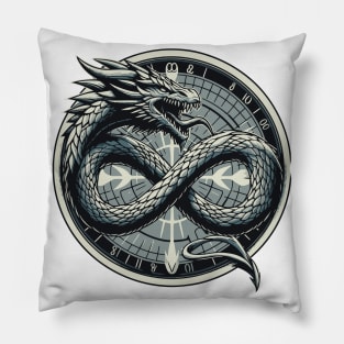 infinity dragon Pillow