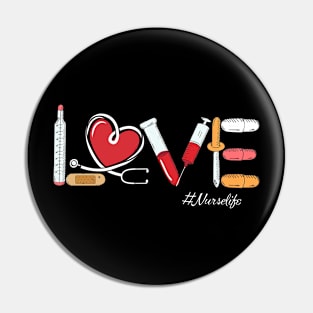 Love nurse heartbeat nurse life nursing shirt Pin