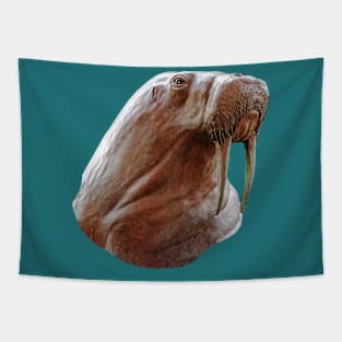 Walrus head statue Tapestry