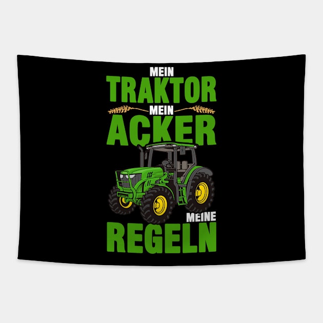 Farmer Tracktor Agriculture Farmer Tapestry by Tobias Store