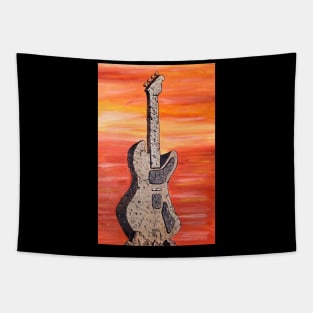 Rock Guitar at Sunset Tapestry