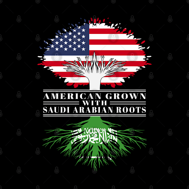 American Grown With Saudi Arabian Roots Us Saudi Arabia Flag Tree by BramCrye