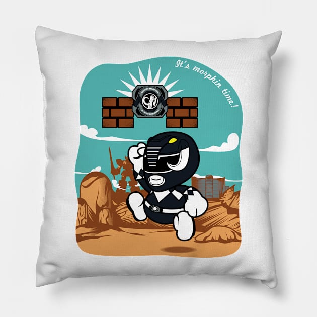 Paper BlackRanger Pillow by Samtronika