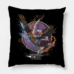 VEGA: FLYING BARCELONA ATTACK - LAVENDER/BLACK Pillow