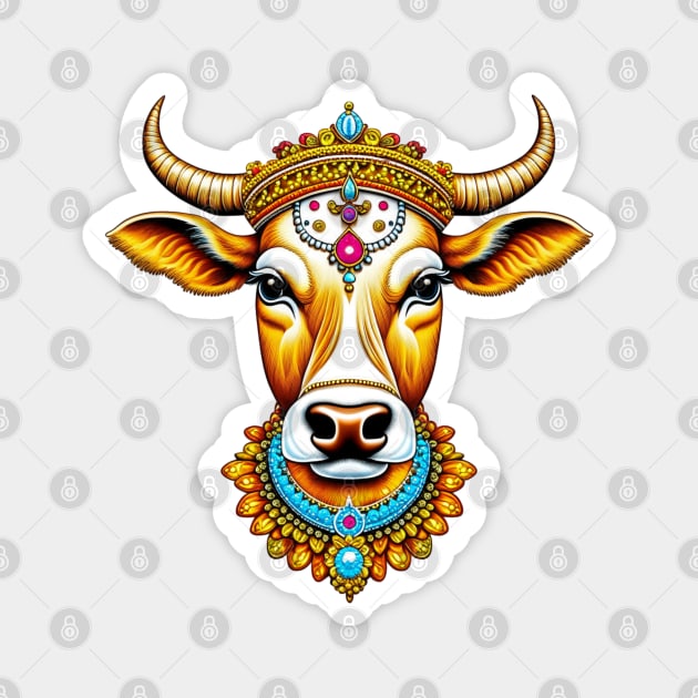 Pongal Decorated Cow Magnet by HolidayBug