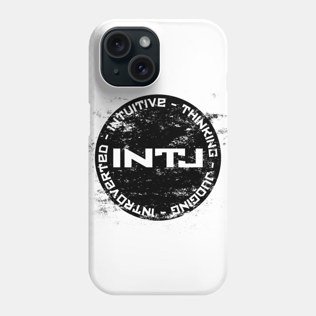 INTJ - Distressed - Personality Type | T-Shirt | Myers Briggs | MBTI | Typology | Mastermind | Architect Phone Case by Idea Pangea