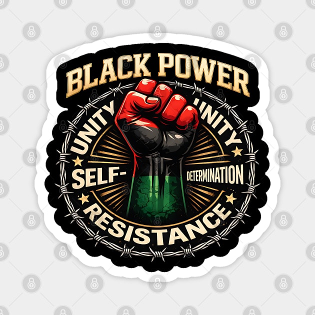 Black Power Fist – Unity, Resistance & Self-Determination Magnet by UrbanLifeApparel