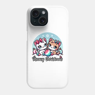 Meowy Christmas Kittens Delight Phone Case