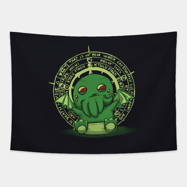 The Littlest Elder God Tapestry by PopShirts