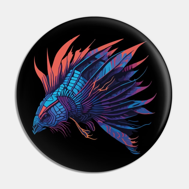 Lion-fish - Colorful Sea Fish Pin by SARKAR3.0