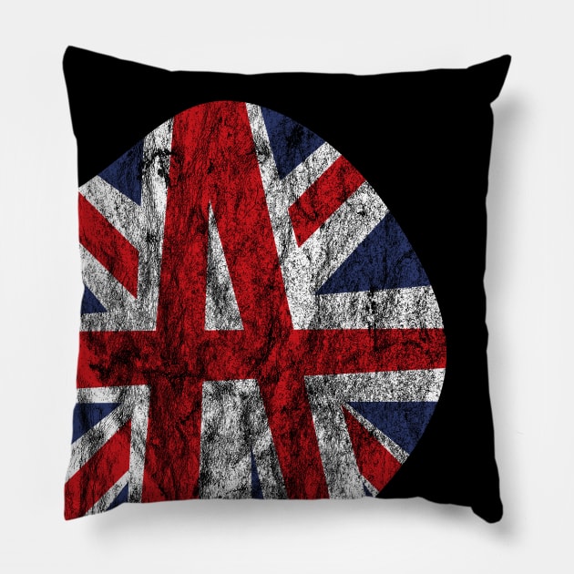 UK Anarchy (distressed) Pillow by Doc Multiverse Designs