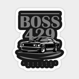 Ford Mustang gt boss 429 1969 illustration graphics Magnet
