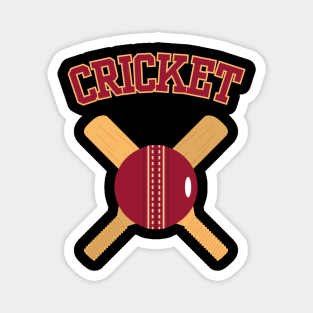 Retro Cricket Magnet