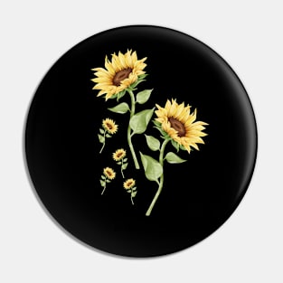 sunflower T-shirt Pin