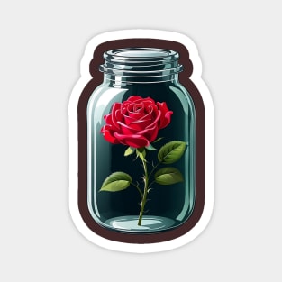 Rose in a jar Magnet
