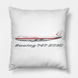 World Airways 747-273C Tee Shirt Version Pillow