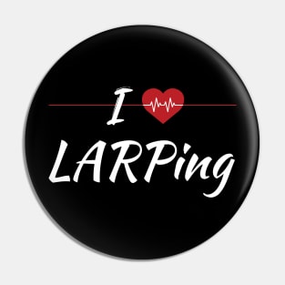 I Love LARPing Cute Red Heart Pin