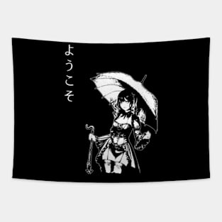 gothic anime girl Tapestry