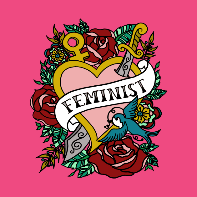 Feminist Tattoo Heart by AdrienneAllen