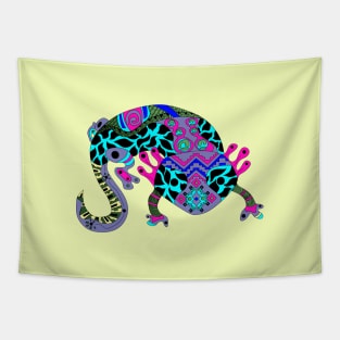 axolotl salamander in xochimilco colors Tapestry