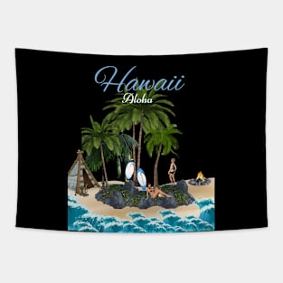 Aloha Hawaii Surf Tapestry