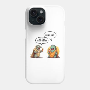 Dinosaur Friendship Diet Joke Phone Case