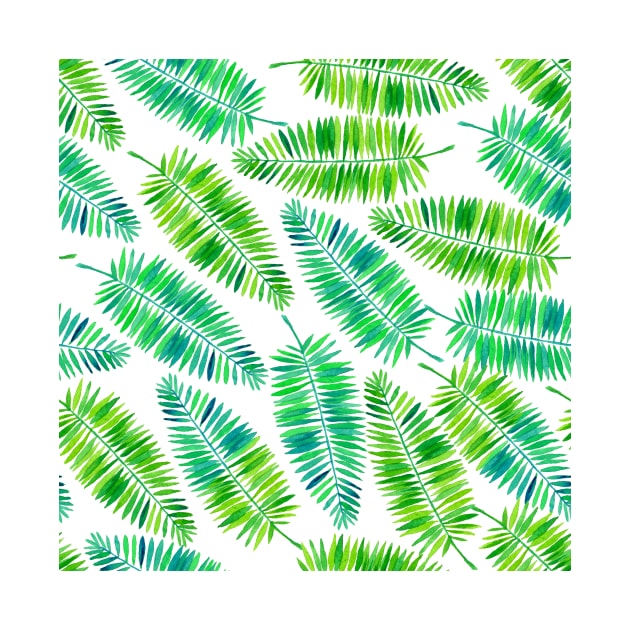 Watercolor palm leaves pattern by katerinamk