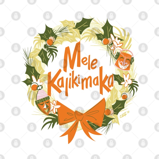 Mele Kalikimaka Wreath by Cathy Clark-Ramirez by Cathy Clark-Ramirez