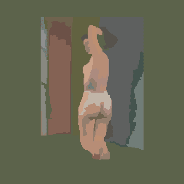 Pixel Art (a girl on her knees) by Dmitry_Buldakov
