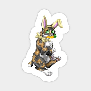 Bobtail BunnyCat: Tortie-Tabby (Yellow) Magnet