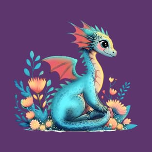 Turquoise dragon T-Shirt