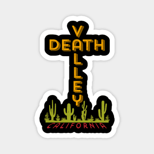 Death Valley National Park California Cross Vintage Retro Cactus Magnet