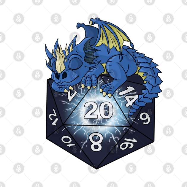 Dice Blue Dragon by Danielle_Mahaffey