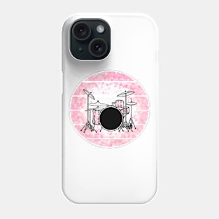 Floral Drum Kit Japanese Cherry Blossom Drummer Musician Phone Case