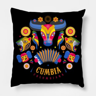 Cumbia colombiana - colombian music - fiesta design Pillow