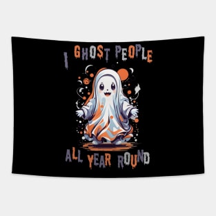 I ghost people all year round halloween tshirt Tapestry